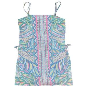 LILLY PULITZER Colorful Patterned Romper Dress size 14